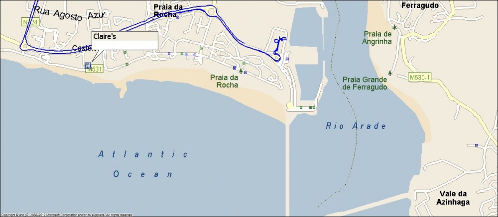 Avenida rio Arade kuvassa oikealla jahtisataman vieressä.