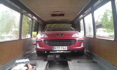 Auto päässyt testi kyytiin